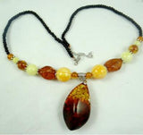 Modernist TEARDROP GOLDEN HONEY AMBERS Necklace