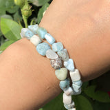 7-10mm Larimar Stone Beads for DIY Jewelry Making