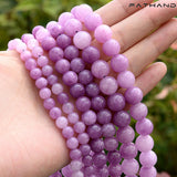 Dark Purple Spodumene Chalcedony Round Smooth Spacer Beads 6 8 10mm
