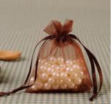 50pcs Assorted Sizes Organza Gift Packaging Bags Wedding Jewelry Pouches