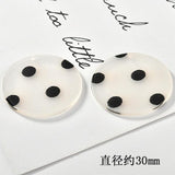 40pcs 30MM Polka Dots Plastic Round Earring Pendants DIY Charms