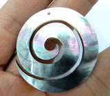 Quartz Crystal Abalone Shell Flower Pendant for DIY Jewelry Making 6PCS