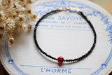 5A Garnet & Spinel Faceted Beads Bracelet 7''-8''