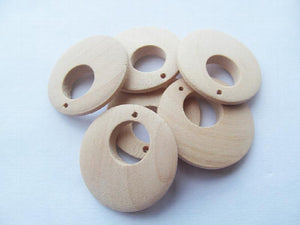 100pcs 30mm Unfinished Wood Earring Pendant DIY Accessory