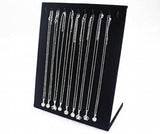Velvet 10 Hook Necklace Organizer/Tray/Pad