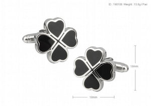 Sunnylink Men's Four-leaf Clover Cufflinks L1105 18mm