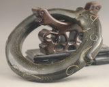 Chinese Jade Hand Carved Dragon Bangle Bracelet