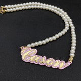 Personalized Acrylic Name Necklace for Baby Women Men Children