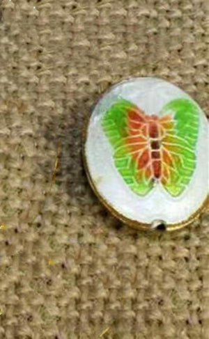 Colorful Cloisonne Butterfly Beaded Enamel Pendant High End Jewelry DIY