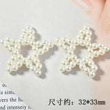 33mm Pearl Geometric Pentagon Shape Charms for DIY Jewelry 30pcs