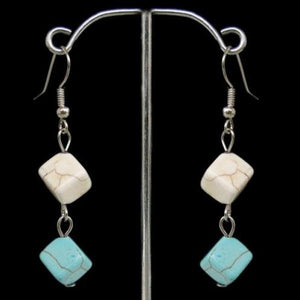 Turquoise Earrings S925 Silver Dangle Charming Lady Gift