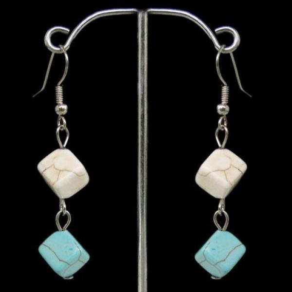 Turquoise Earrings S925 Silver Dangle Charming Lady Gift