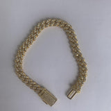 Rhinestone Dog Chain Collar Metal Cuban Link Dog Necklace