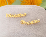 Personalized Name Stud Earrings