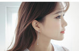 925 Silver Star Moon Brincos Stud Earrings Women Wedding Jewelry