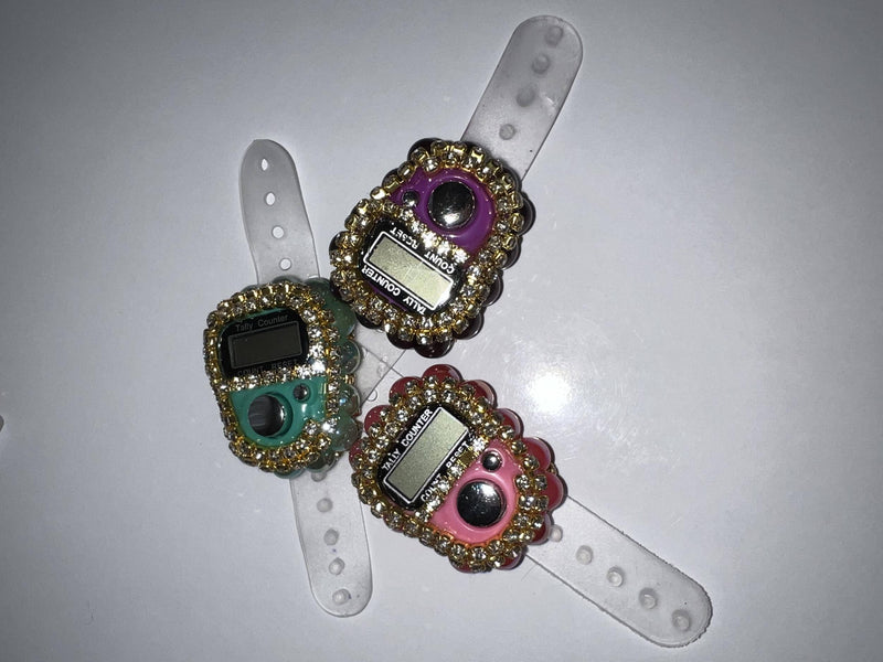 Female Portable Mini LCD Zikr Counter 5/3 Pieces Rosary Prayer Dhikr