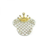 10pcs Crown Minnie Rhinestone Pendants for Chunky Kids Necklace Making