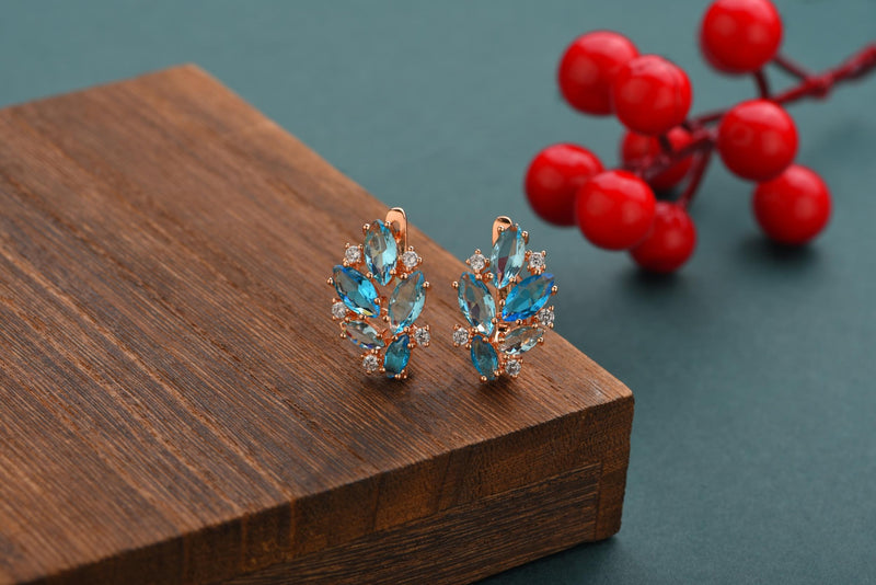 Fine Jewelry Sky Horse Eye Zircon Women 585 Earrings
