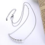 925 Sterling Silver Beads Pendant Necklace European Party Gift Jewelry