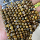 Golden Pietersite Natural Stone 6/8/10mm Yellow Beads for DIY Jewelry Making