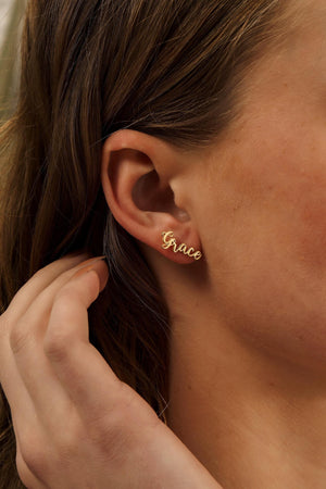 Personalized Name Earrings,Stainless Steel Studs,Name Jewelry,Birthday Gift
