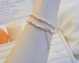 Baroque Irregularity 6-7mm Pearl Necklace 925 Sterling Silver Clasp
