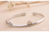 Silver Cat Cuff Bangle for Women - Animal Wrist Jewelry