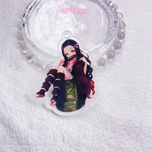 10pcs Demon Slayer Keychain Kimetsu no Yaiba Blade of Ghost Keychains