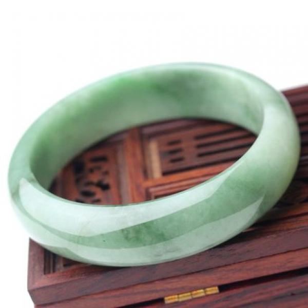Pure Myanmar Jade A-Class 53-62mm Green Bracelet Gift for Mom or Girlfriend