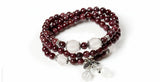 Natural Wine Garnet 6mm Beads Bracelet Crystal Jewelry Women's Beauty