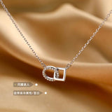 S925 Sterling Silver Square Round Bracelet Adjustable Bangle for Women