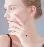 18k Red Agate Heart Pendant Necklace for Women AU750 Jewelry