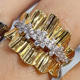 Bold Flower Rings for Women Bridal Cubic Zircon Dubai Accessories