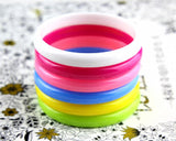 12pcs Colorful Loop Bracelet Plastic Bangle Bracelets for Kids