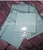 50PCS 8X8CM Pink Green Silver Polish Cleaning Wiping Cloth Opp Bags