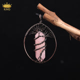 Tree of Life Pendant Set with Crystal Points