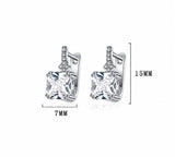 925 Silver Square Zircon Earring for Women