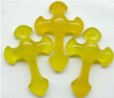 Chalcedony Agates Cross Pendant for DIY Jewelry Making