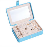 Buttoned Jewelry Box Earring Holder Makeup Organizer