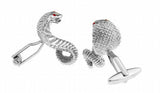 Crystal Snake Silver Cufflinks - Hot Seller