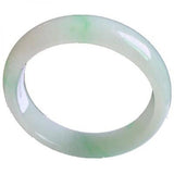 Zheru Jewelry Natural Light Burmese Jadeite 54mm-64mm Bracelet