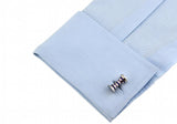 Men's Stripes Cuff Links Copper Purple Double Sides