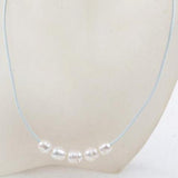 Gray Freshwater Pearl Leather Necklace 9-10mm - Real Natural Pearls Jewelry