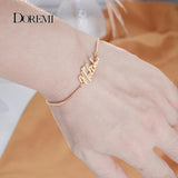 DOREMI Name Bracelets For Women Girls Adjustable Bracelet Personalized