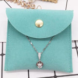 8x8cm Velvet Envelope Jewelry Gift Pouch with Snap Fastener
