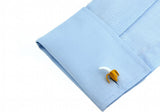 Banana Cuff Links For Men Fruit Brass Material Yellow Cufflinks