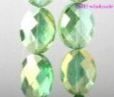 OMH 20pcs 20mm Oval Glass Crystal Spacer Beads Sj155