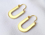 925 Silver U Shape Stud Earrings for Women