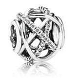 DIY Beads Sparking Galaxy Charm Fits Silver Bracelets For Woman