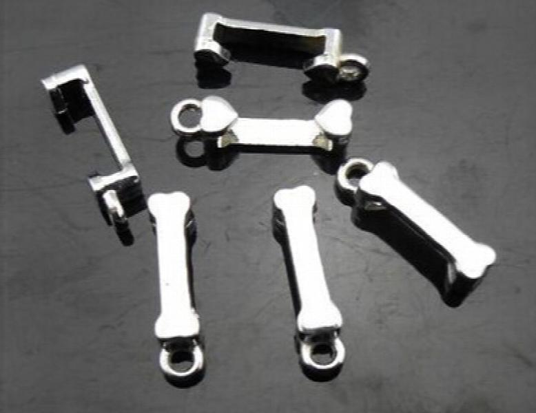 120Pcs 8mm Bone Charm DIY Dog Collar Accessories
